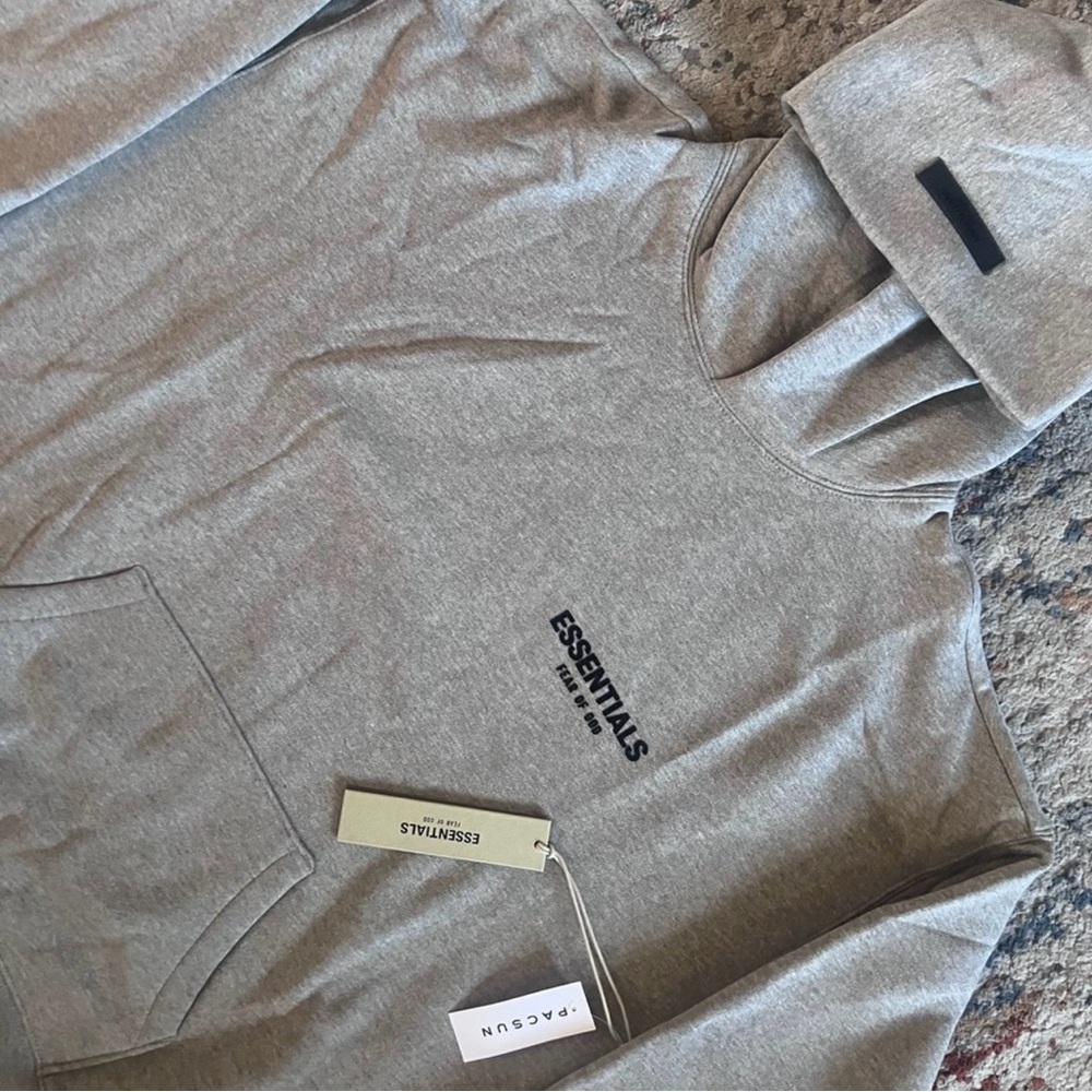 Fear of God Essentials Dark Oat Gray Hoodie - Picture 7 of 8